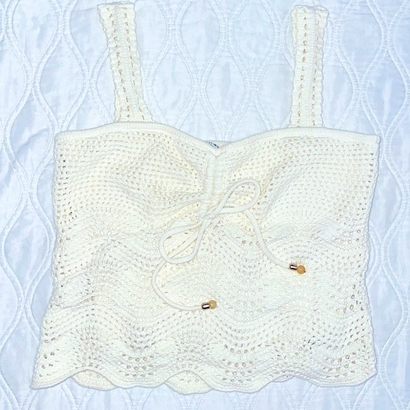 Rachel Zoe knit cropped top and skirt set size M - Picture 4 of 14